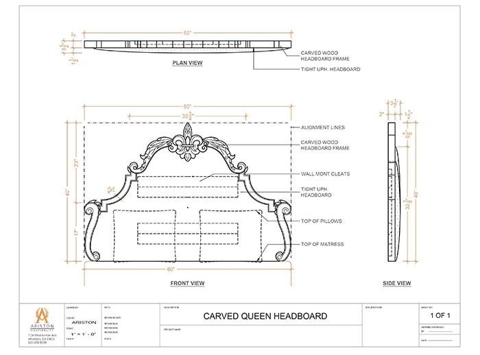 Headboard CAD Drawing
